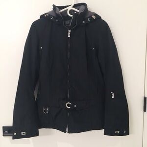 Stylish Black Hooded Utility Jacket
